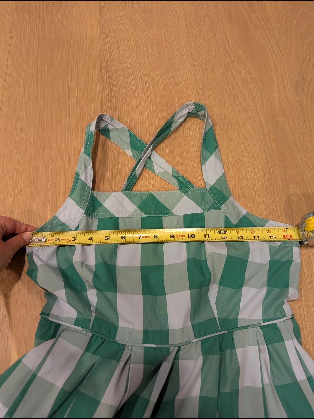Green and Blue Gingham Sundress